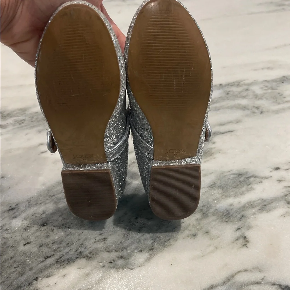 J.Crew Girls' K12 slip on glitter-low heel Mary Jane Shoes